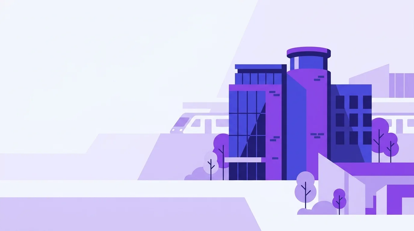 Ilustración del campus de la Universidad Rey Juan Carlos